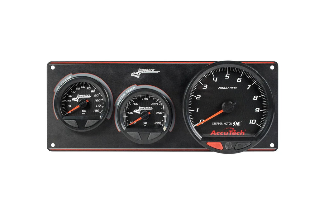 Longacre Waterproof SMI 2 Gauge Panel W/Tach OP/WT 52-44572
