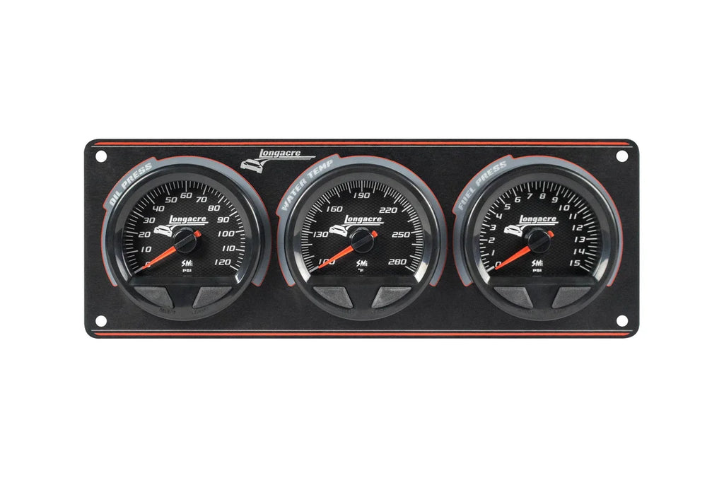 Longacre Waterproof SMI 3 Gauge Panel OP/WT/FP 52-44562