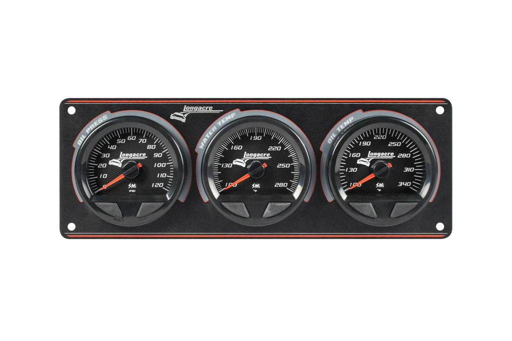 Longacre Waterproof SMI 3 Gauge Panel OP/WT/OT 52-44561