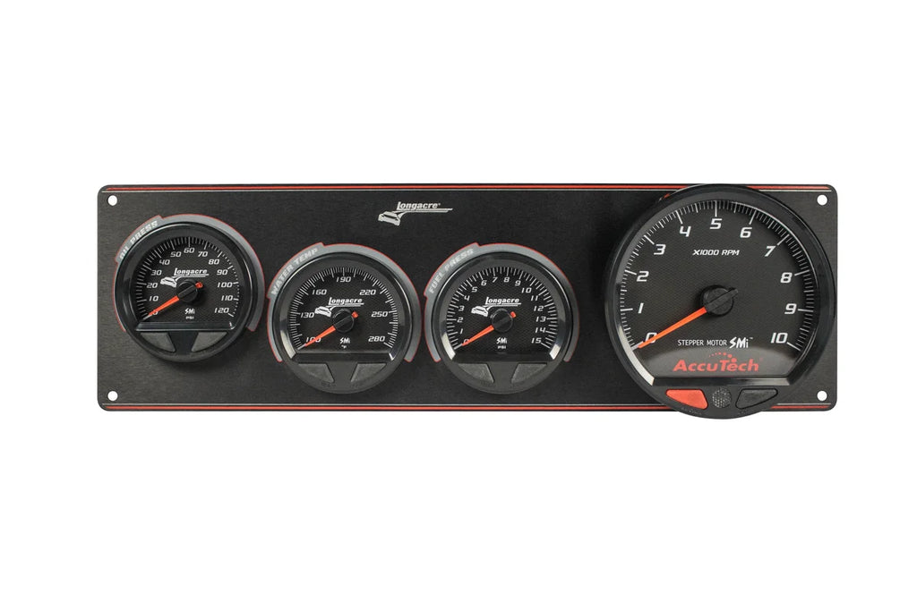 Longacre Waterproof SMI 3 Gauge Panel W/Tach OP/WT/FP 52-44574