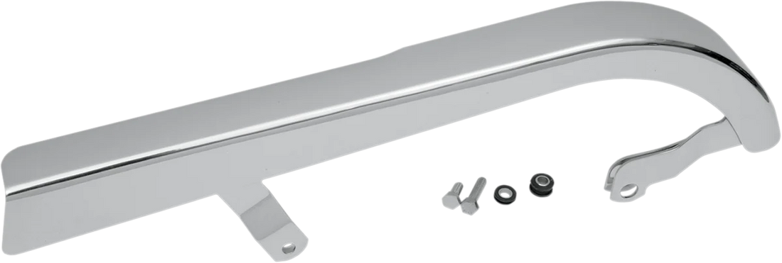 Lower Belt Guard - '00-'05 FXST, '00-'06 FLST - Chrome DragSpecialties G32-0316 - Side View
