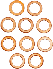 Load image into Gallery viewer, Lower Fork Leg Copper Washers - 10-Pack James Gasket JGI-45398-96 - Main Product View