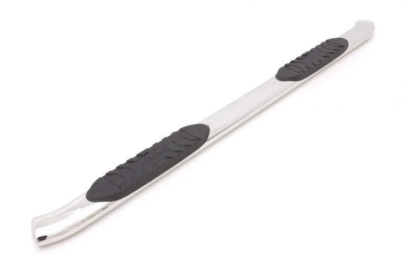 Lund 01-13 Chevy Silverado 1500 Crew Cab 5in. Curved Oval SS Nerf Bars - Polished - Main Product View