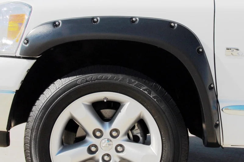 Lund 02-08 Dodge Ram 1500 RX-Rivet Style Smooth Elite Series Fender Flares - Black (4 Pc.) - Installation View