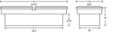 Load image into Gallery viewer, Lund 04-10 Chevy Colorado Ext. Cab (All Beds Gull-Wing Crossover) Challenger Tool Box - Brite - Side View