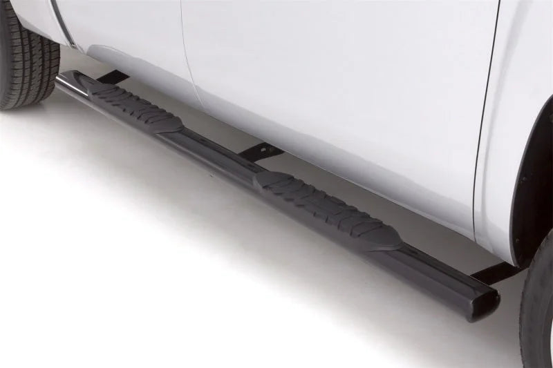 Lund 05-17 Toyota Tacoma Access Cab 5in. Oval Straight Steel Nerf Bars - Black - Main Product View