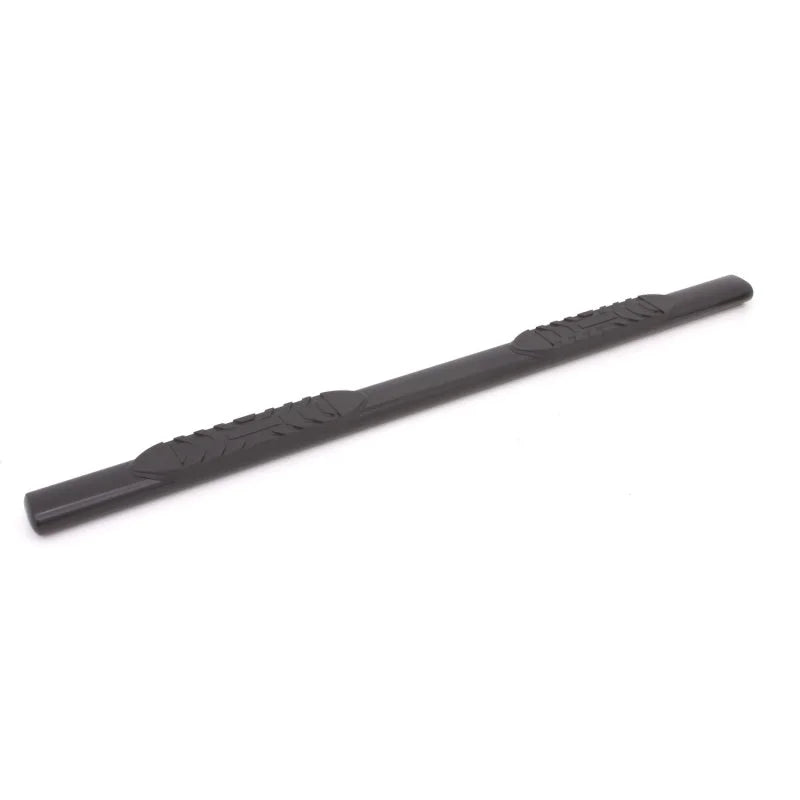 Lund 05-17 Toyota Tacoma Access Cab 5in. Oval Straight Steel Nerf Bars - Black - Side View