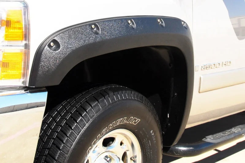 Lund 07-13 Chevy Silverado 1500 RX-Rivet Textured Elite Series Fender Flares - Black (4 Pc.) - Additional View 6