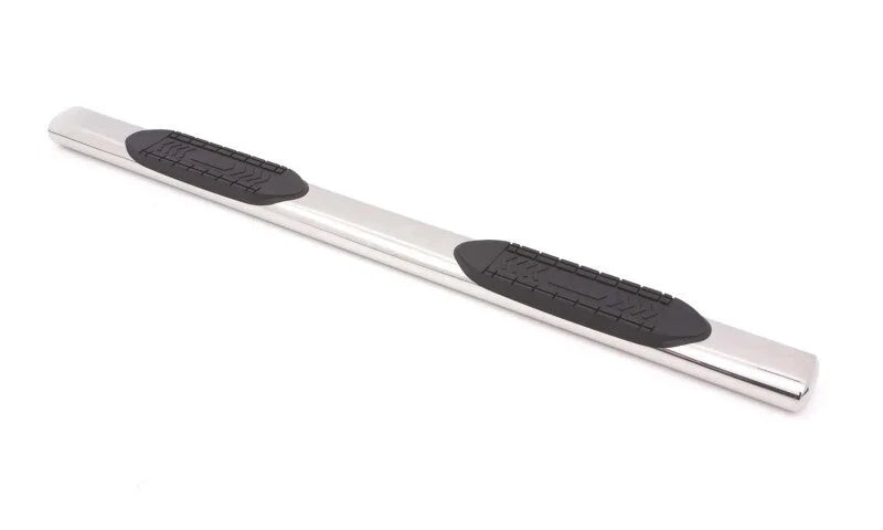 Lund 07-17 Chevy Silverado 1500 Crew Cab 6in. Oval Straight SS Nerf Bars - Polished - Main Product View