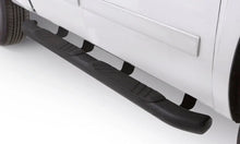 Load image into Gallery viewer, Lund 07-17 Chevy Silverado 1500 Ext. Cab (Excl. 11-17 Diesel Model) 5in. Oval Bent Nerf Bars - Black - Main Product View