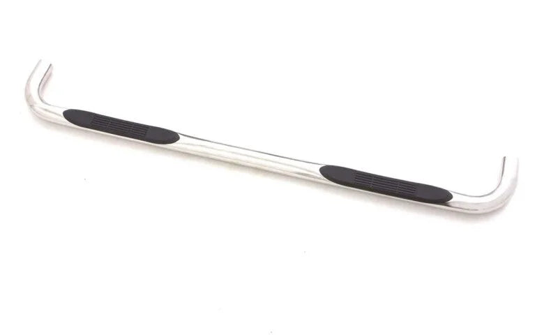 Lund 09-14 Ford F-150 SuperCab 3in. Round Bent SS Nerf Bars - Polished - Detail View