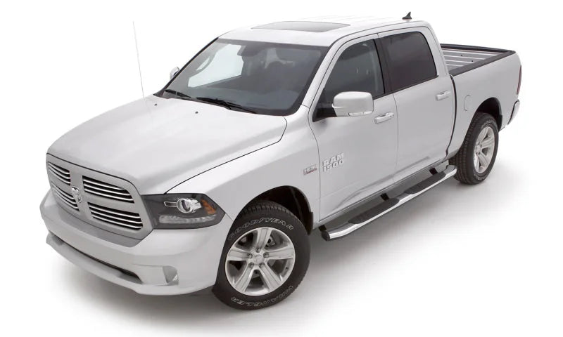 Lund 09-15 Dodge Ram 1500 Crew Cab (Built Before 7/1/15) 5in. Oval Bent Nerf Bars - Chrome - Installation View