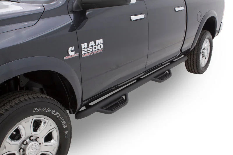 Lund 09-15 Dodge Ram 1500 Quad Cab (Built Before 7/1/15) Terrain HX Step Nerf Bars - Black - Main Product View