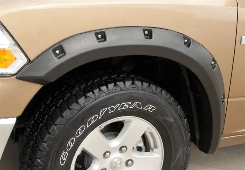 Lund 09-17 Dodge Ram 1500 RX-Rivet Style Textured Elite Series Fender Flares - Black (4 Pc.) - Back View