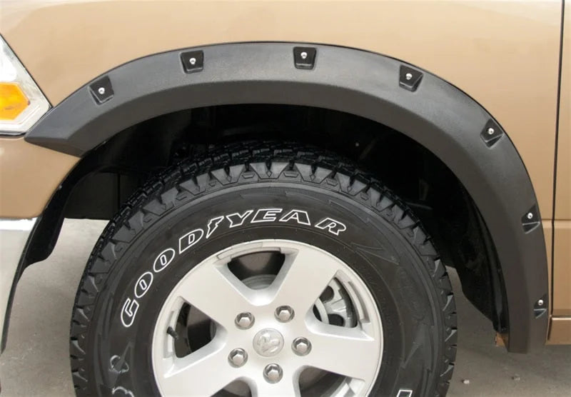 Lund 09-17 Dodge Ram 1500 RX-Rivet Style Textured Elite Series Fender Flares - Black (4 Pc.) - Installation View