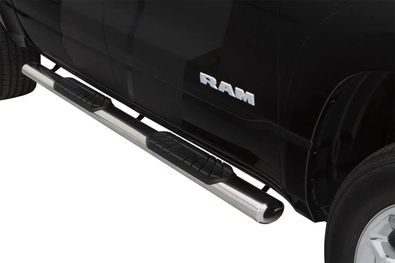 Lund 10-17 Dodge Ram 2500 Crew Cab 4in. Oval Straight SS Nerf Bars - Polished - Detail View