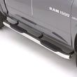 Load image into Gallery viewer, Lund 10-17 Dodge Ram 2500 Crew Cab 5in. Curved Oval SS Nerf Bars - Polished - Side View
