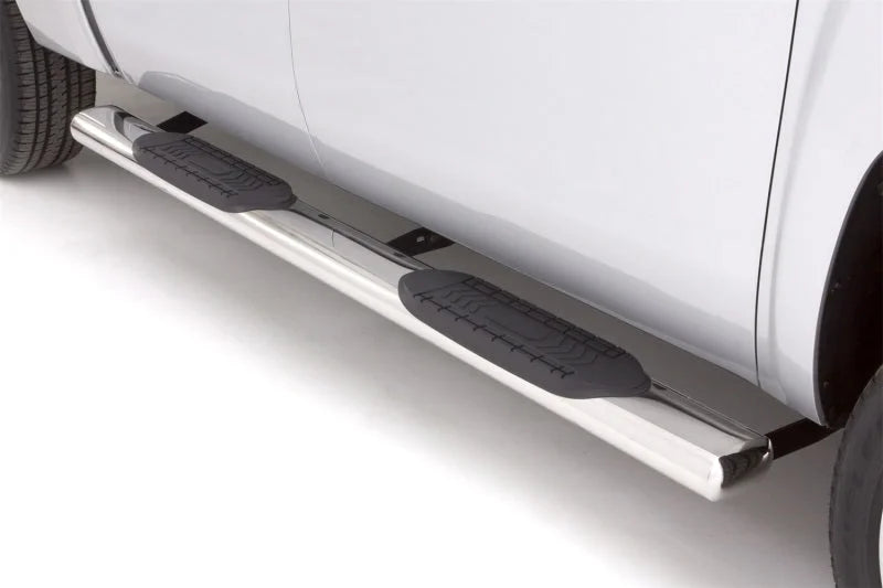 Lund 10-17 Dodge Ram 2500 Crew Cab 6in. Oval Straight SS Nerf Bars - Polished - Installation View