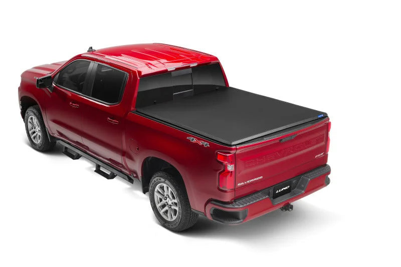 Lund 14-17 Chevy Silverado 1500 (8ft. Bed) Genesis Tri-Fold Tonneau Cover - Black - Main Product View