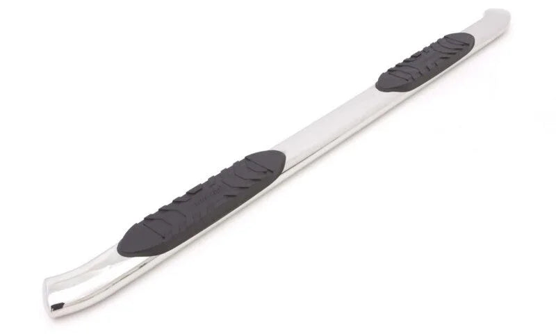 Lund 15-17 Chevy Colorado Crew Cab 5in. Curved Oval SS Nerf Bars - Polished - Side View