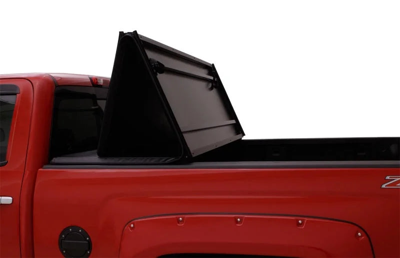 Lund 15-17 Chevy Colorado Fleetside (5ft. Bed) Hard Fold Tonneau Cover - Black - Side View