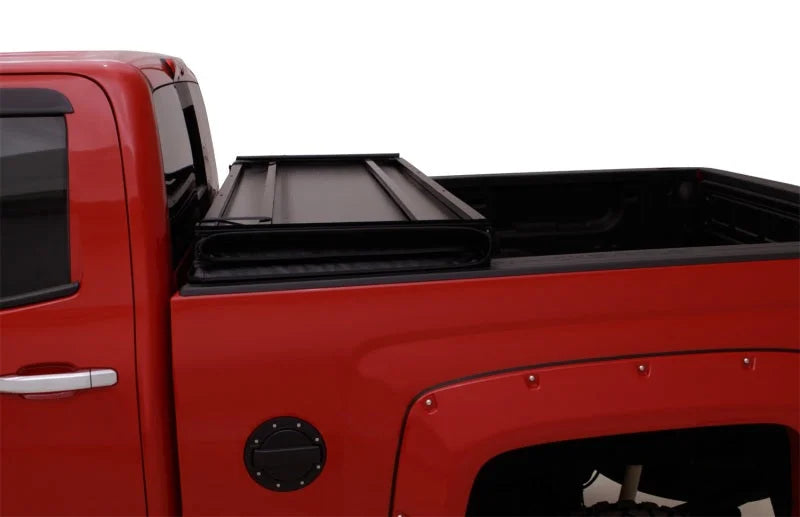 Lund 15-17 Chevy Colorado Fleetside (5ft. Bed) Hard Fold Tonneau Cover - Black - Installation View