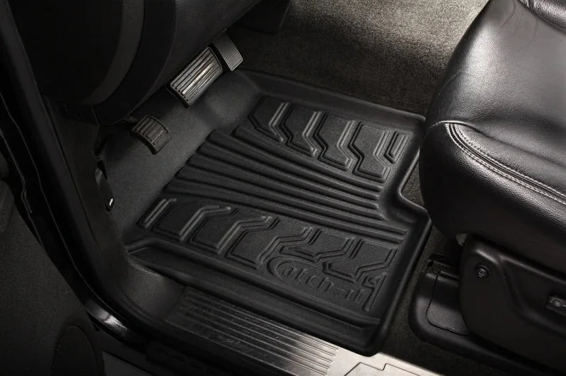 Lund 15-17 Chevy Silverado 2500 Crew Cab Catch-It Floormat Front Floor Liner - Black (2 Pc.) - Installation View