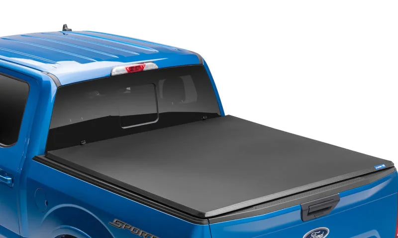 Lund 15-18 Ford F-150 (5.5ft. Bed) Genesis Tri-Fold Tonneau Cover - Black - Main Product View