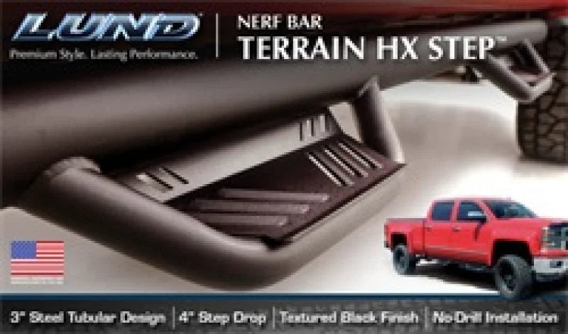 Lund 16-17 Nissan Titan XD Crew Cab Terrain HX Step Nerf Bars - Black - Additional View 8