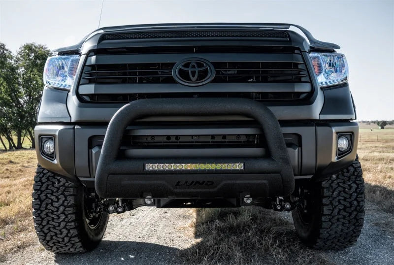 Lund 16-17 Toyota Tacoma Bull Bar w/Light & Wiring - Black - Installation View