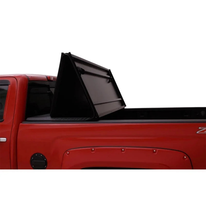 Lund 16-23 Toyota Tacoma (5ft. Bed) Hard Fold Tonneau Cover - Black - Back View