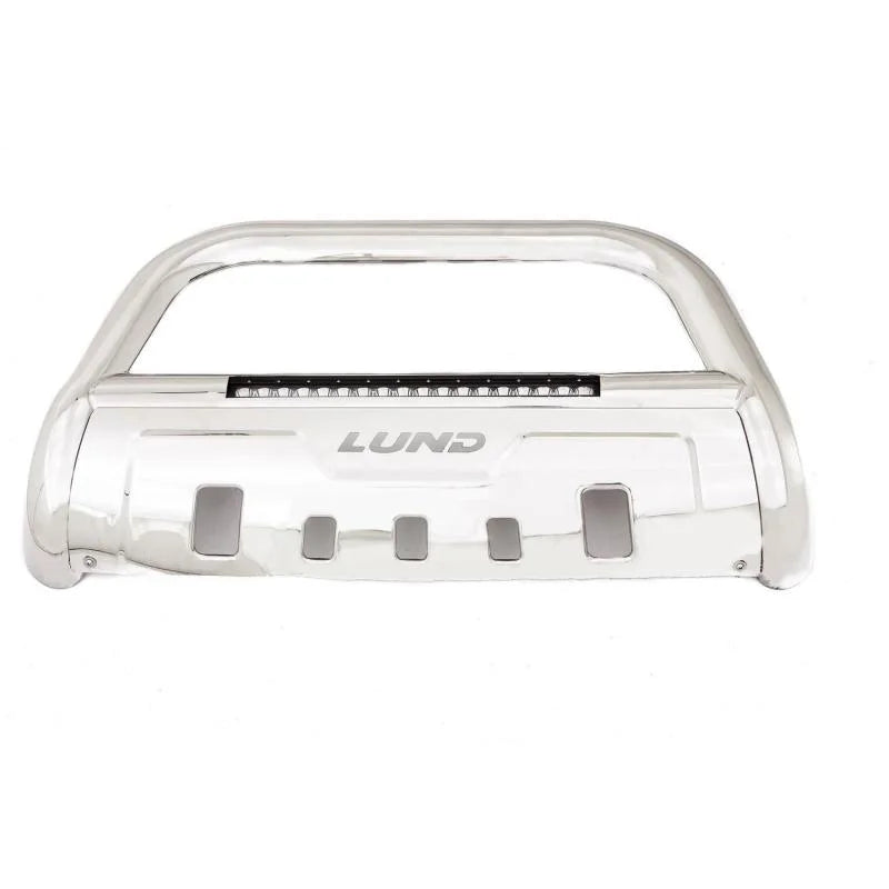 Lund 20-22 GM 2500HD/3500HD Bull Bar w/Light & Wiring - 304 Stainless Steel - Main Product View