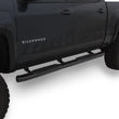 Load image into Gallery viewer, Lund 2019 Chevrolet Silverado 1500 Crew Cab 5in Oval Curved Steel Nerf Bars - Black - Installation View