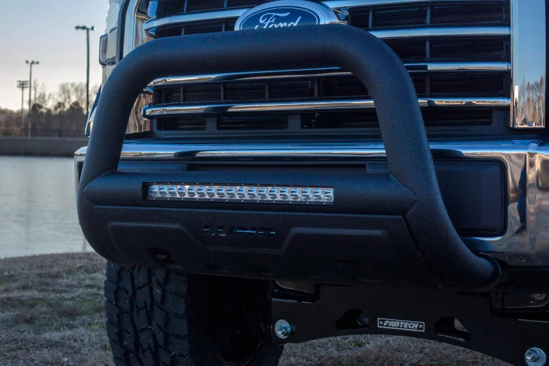 Lund 2019 Ford Ranger Bull Bar w/Light & Wiring - Black - Installation View