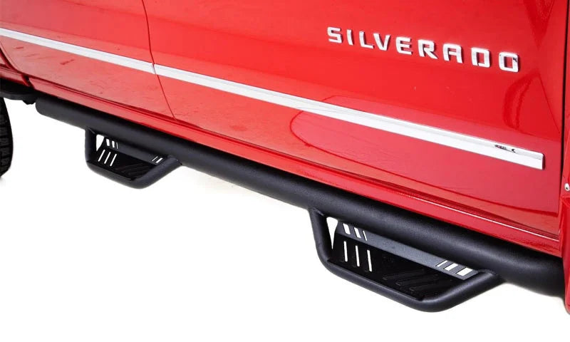 Lund 2019 Ford Ranger Crew Cab Terrain HX Step Nerf Bars - Black - Back View