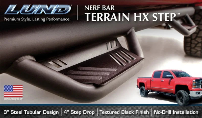 Lund 2019 Ford Ranger Crew Cab Terrain HX Step Nerf Bars - Black - Additional View 8