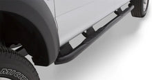 Load image into Gallery viewer, Lund 2019 RAM 1500 Crew Cab 3in. Round Bent Steel Nerf Bars - Black - Back View