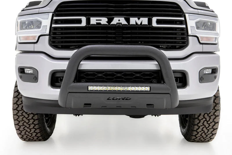 Lund 2020 RAM 2500 Bull Bar w/Light & Wiring - Black - Installation View