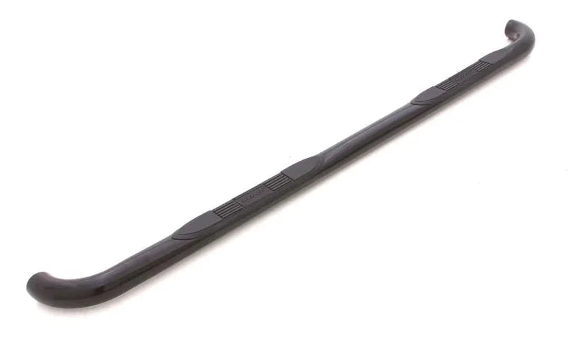 Lund 99-16 Ford F-250 Super Duty Crewcab 3in. Round Bent Steel Nerf Bars - Black - Installation View