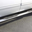 Load image into Gallery viewer, Lund 15-18 Ford F-150 SuperCrew 4in. Oval Straight SS Nerf Bars - Polished - Back View