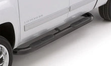 Load image into Gallery viewer, Lund 94-02 Dodge Ram 2500 Quad Cab 4in. Oval Curved Steel Nerf Bars - Black - Side View