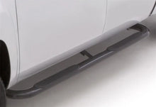 Load image into Gallery viewer, Lund 94-02 Dodge Ram 2500 Quad Cab 4in. Oval Curved Steel Nerf Bars - Black - Back View