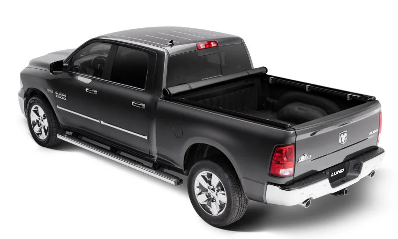 Lund Genesis Elite Roll Up Tonneau Cover - Black (6.5ft. Bed) fits 2002-2023 Dodge / Ram - Back View