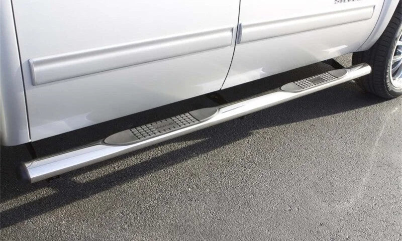 Lund (Rocker 4in. Oval Straight Nerf Bars Polished fits 2019-2026 Chevrolet Silverado 1500 / Silverado 1500 LTD / Silverad...