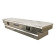 Load image into Gallery viewer, Lund Universal Aluminum Single Lid Cross Bed Box - Brite - Side View