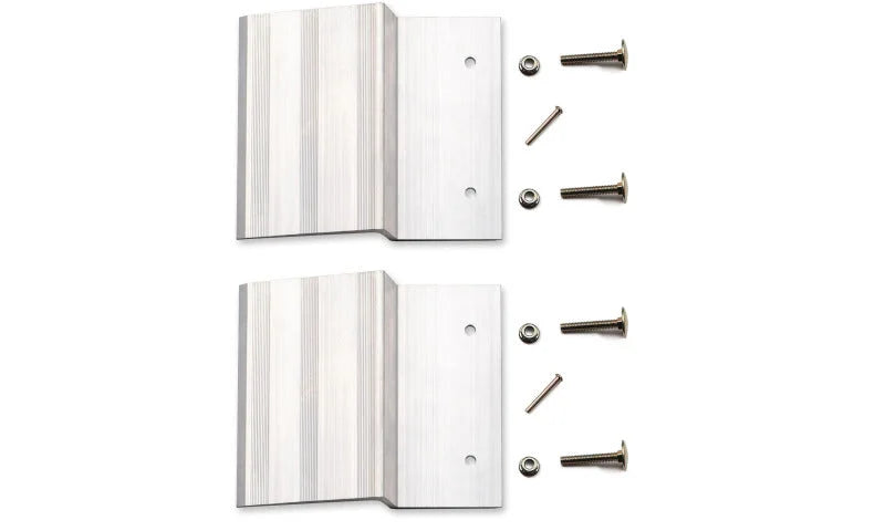 Lund Universal Ramp Kit For 2X8in To 2X10in Planks 9X7.5X2.25in - Silver - Side View