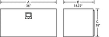 Load image into Gallery viewer, Lund Universal Steel Underbody Box - White - Side View