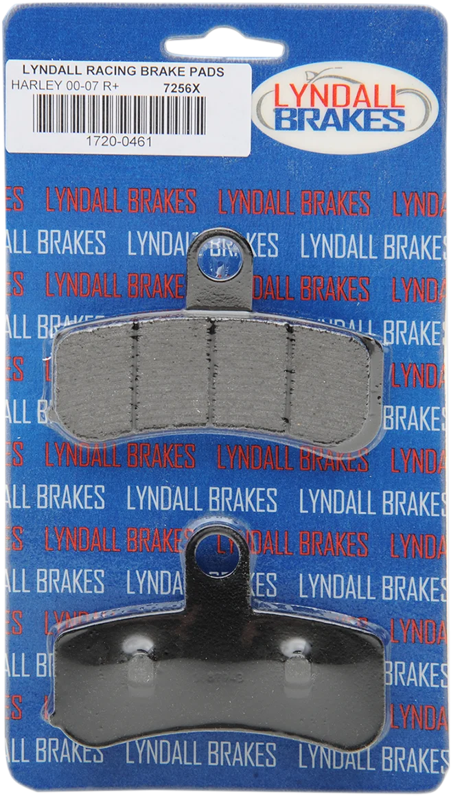 Lyndall Racing Brakes X-Treme Brake Pads - Harley-Davidson '08-'17 7256X - Back View