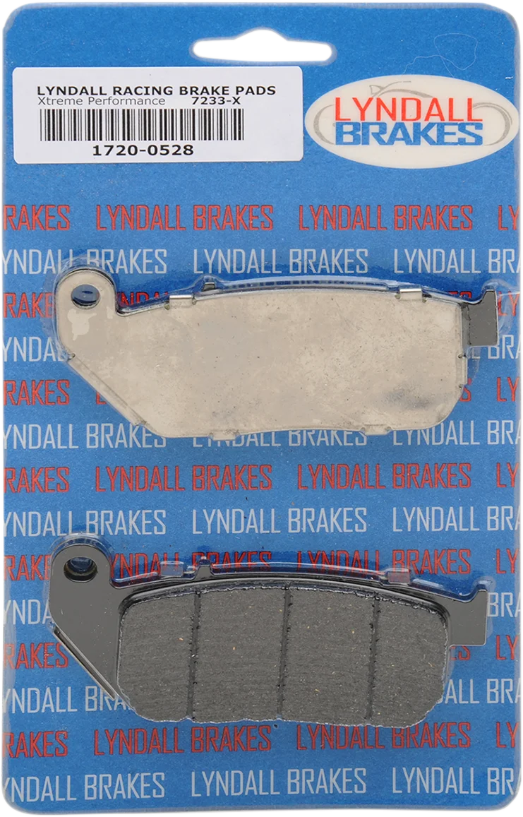 Lyndall Racing Brakes X-Treme Brake Pads - Sportster 7233X - Side View