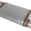 Load image into Gallery viewer, MACH Force-Xp 409 SS Muffler 3in ID Offset/Offset x 4in H x 9in W x 14in L - Oval Body - Main Product View